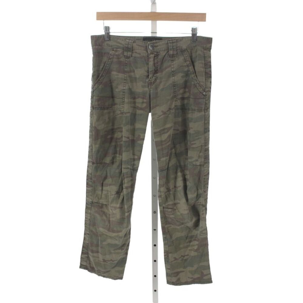 Sanctuary Womens Cargo Pants Green Camo Cotton Size 27